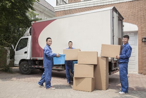 Moving furniture through a Brent flat building