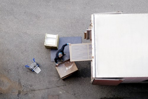 Furniture and household items being moved from a Brent flat
