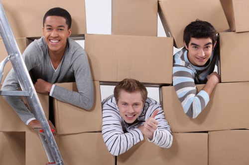 Packing boxes and furniture for removals in Brent