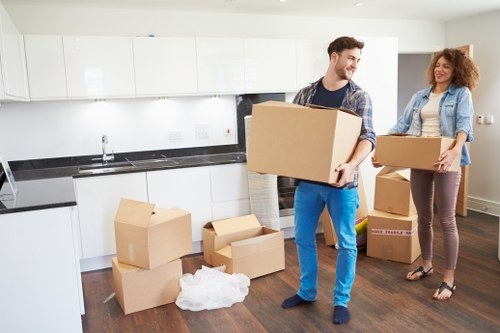 Local house movers working on a residential move in Brent