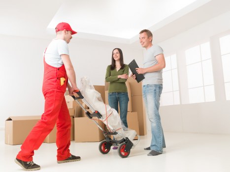 Moving van loaded by cubic-yard space for a small Brent property move
