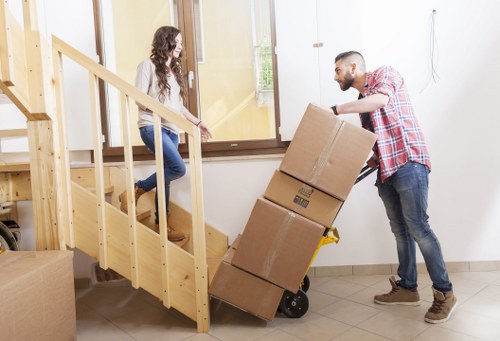Removalists in Brent unloading items into a new home