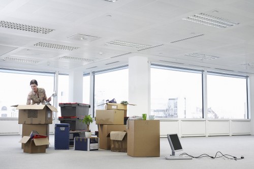 Careful packing materials and labeled moving boxes for Brent relocation