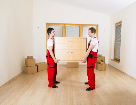 Removal company completing a risk assessed move in a Brent property